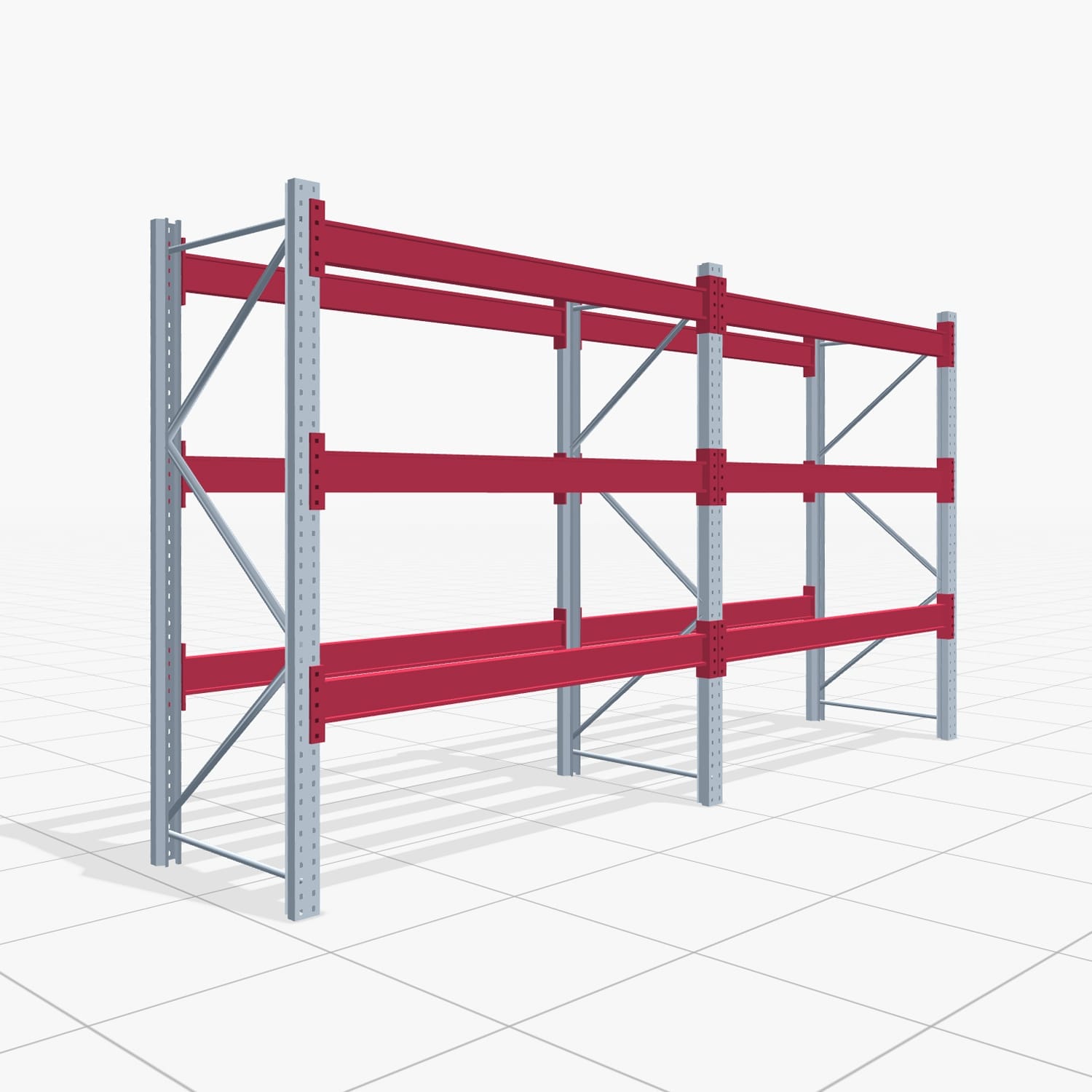 Palettenregale PRX 1000, Europalette, H: 2.100 mm, B: 3.900 mm, Palettengewicht: 1.500 kg, Palettenplätze: 16