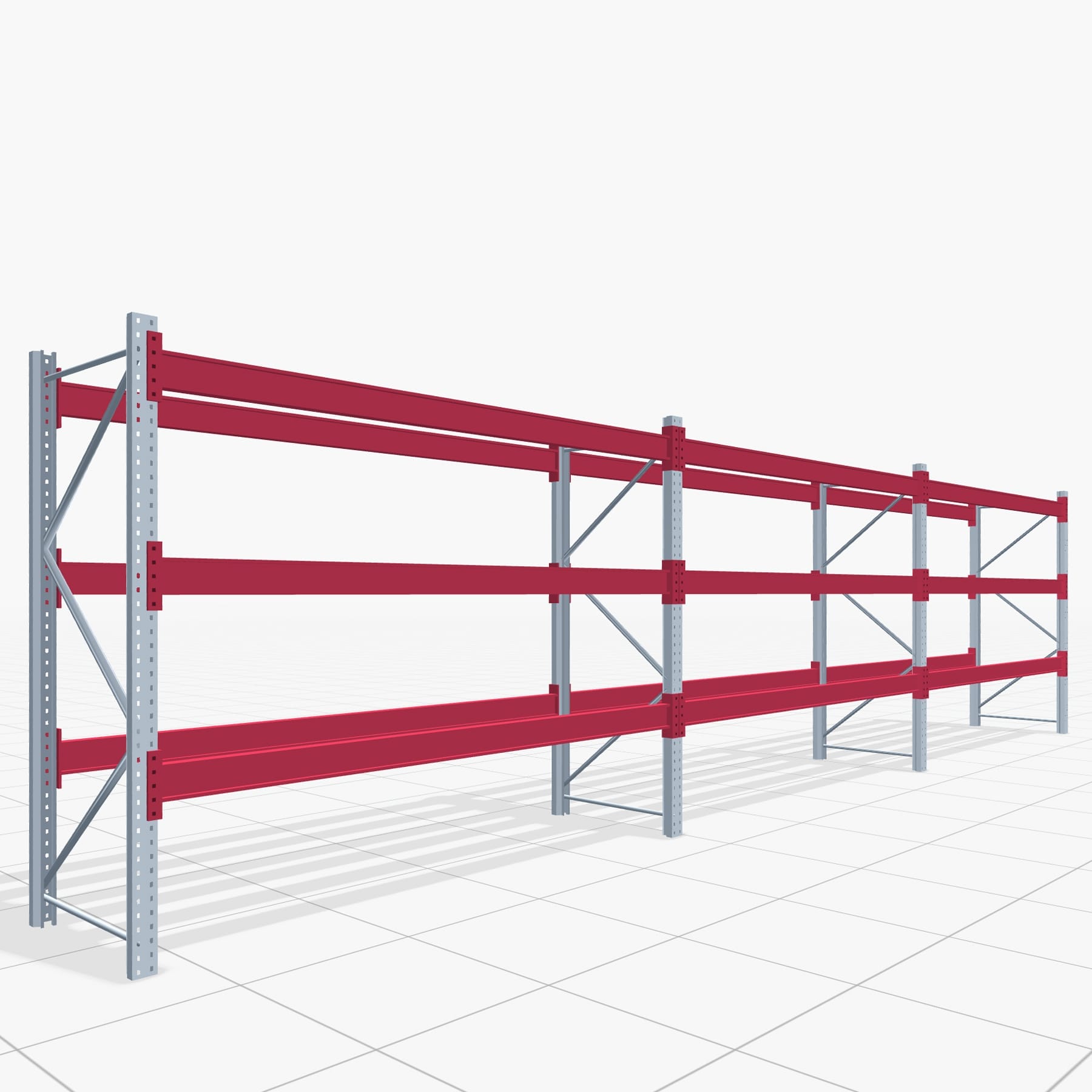 Palettenregale PRX 1000, Europalette, H: 2.100 mm, B: 8.500 mm, Palettengewicht: 750 kg, Palettenplätze: 36