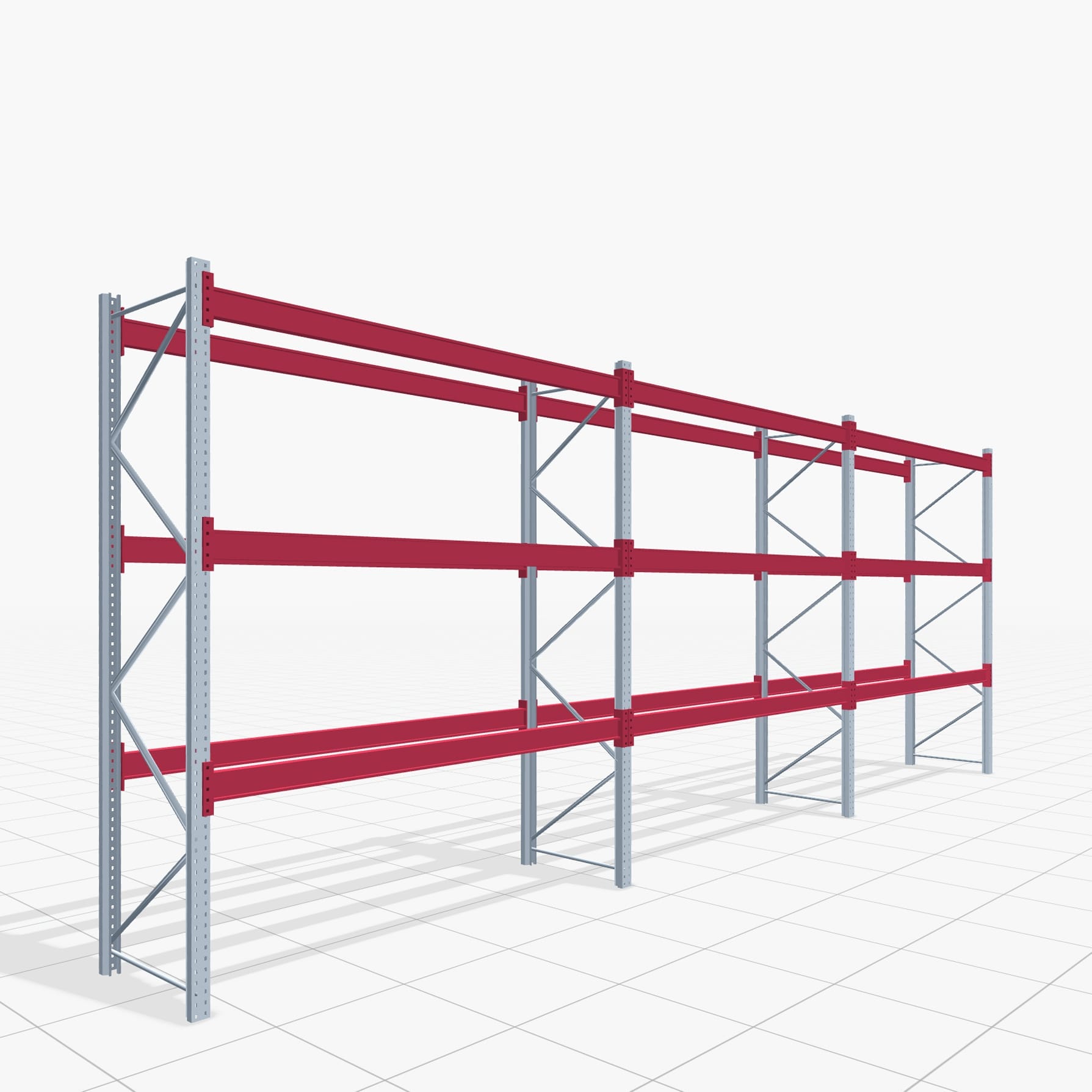 Palettenregale PRX 1000, Europalette, H: 3.100 mm, B: 8.500 mm, Palettengewicht: 1.000 kg, Palettenplätze: 36