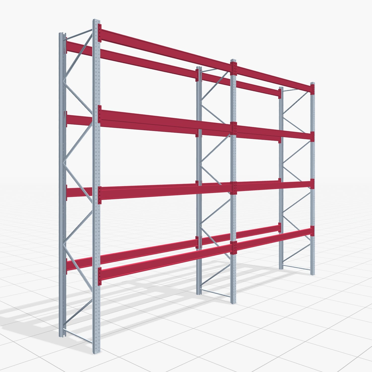 Palettenregale PRX 1000, Europalette, H: 4.100 mm, B: 5.700 mm, Palettengewicht: 500 kg, Palettenplätze: 30