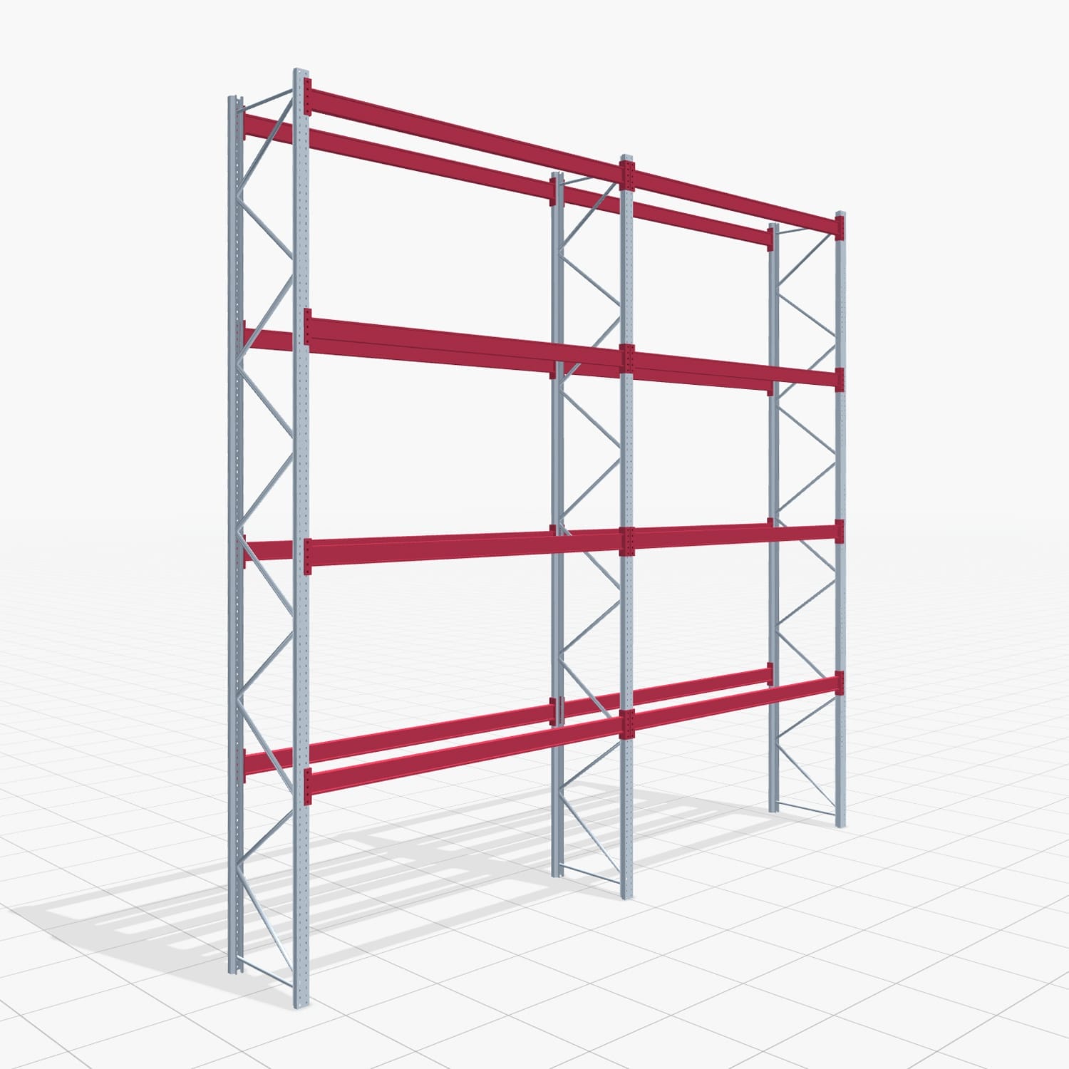 Palettenregale PRX 1000, Europalette, H: 5.600 mm, B: 5.700 mm, Palettengewicht: 500 kg, Palettenplätze: 30