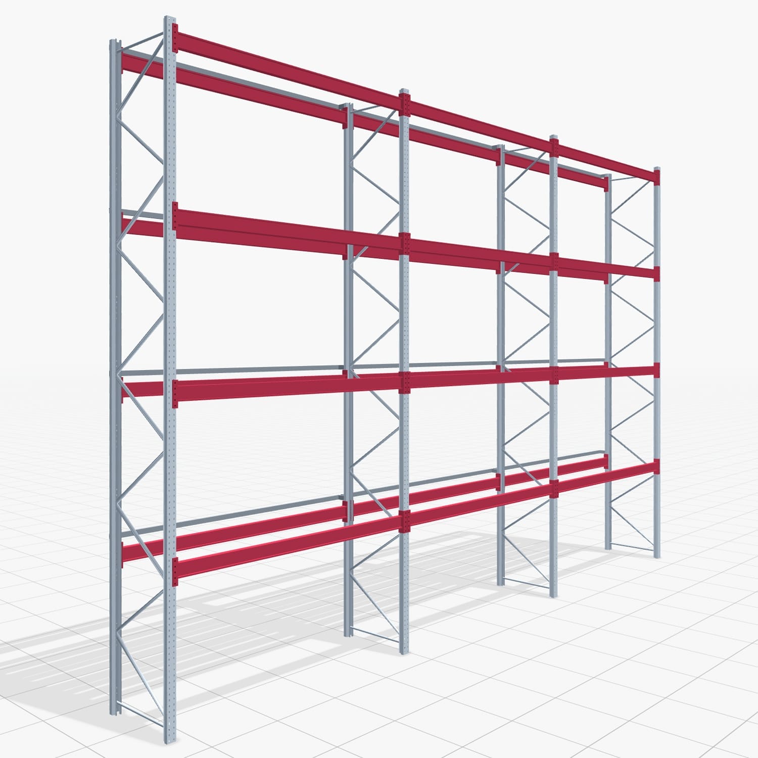 Palettenregale PRX 1000, Europalette, H: 5.600 mm, B: 8.500 mm, Palettengewicht: 1.000 kg, Palettenplätze: 45