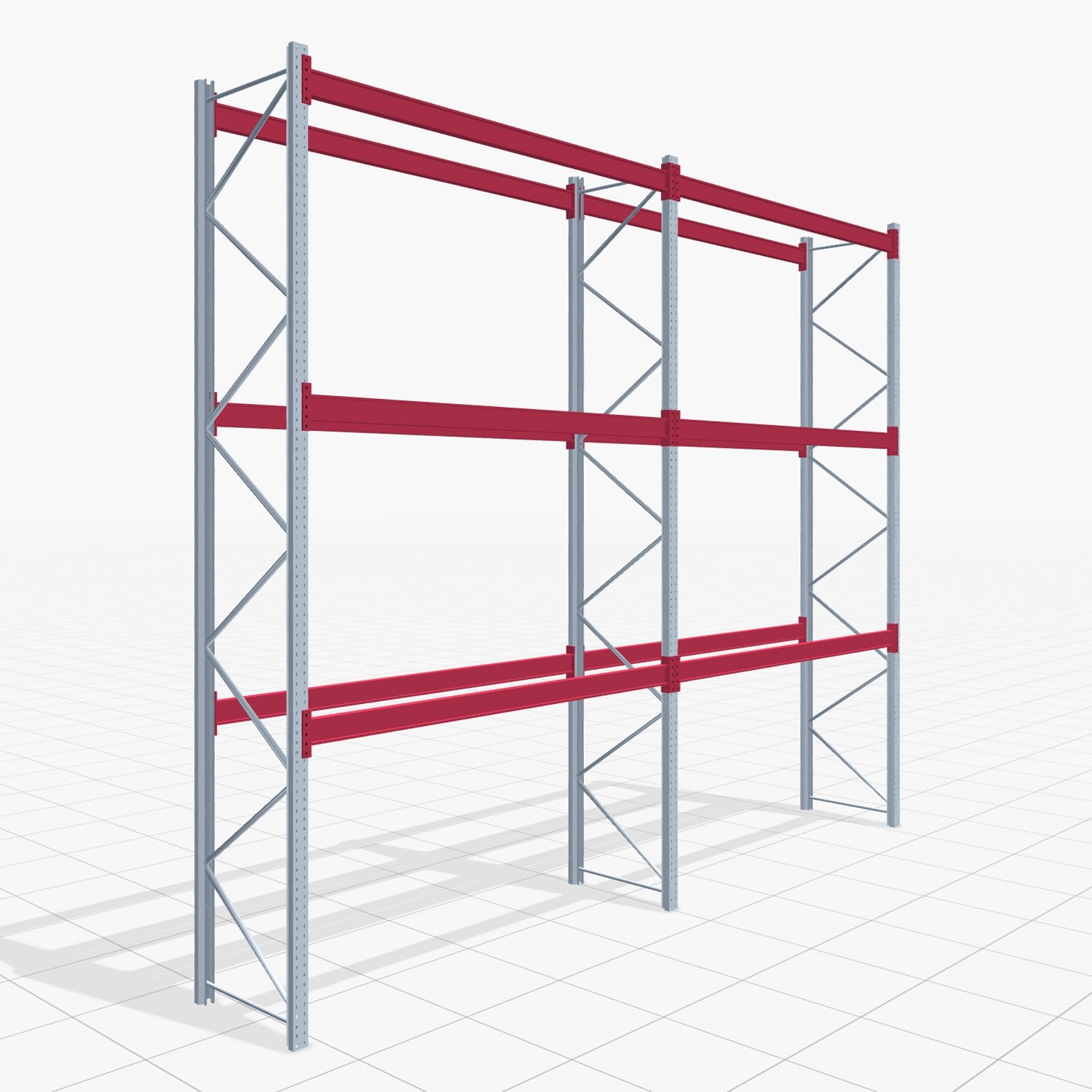 Palettenregale PRX 1000, Europalette, H: 4.600 mm, B: 5.700 mm, Palettengewicht: 1.000 kg, Palettenplätze: 24