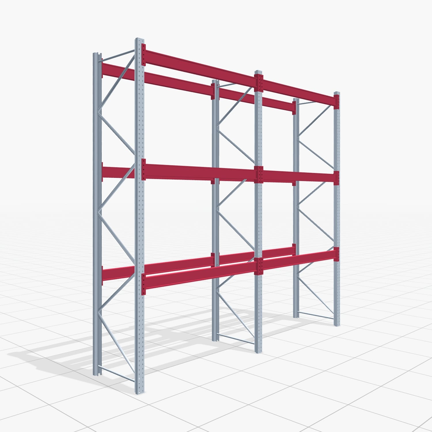 Palettenregale PRX 1000, Europalette, H: 3.600 mm, B: 3.900 mm, Palettengewicht: 1.000 kg, Palettenplätze: 16