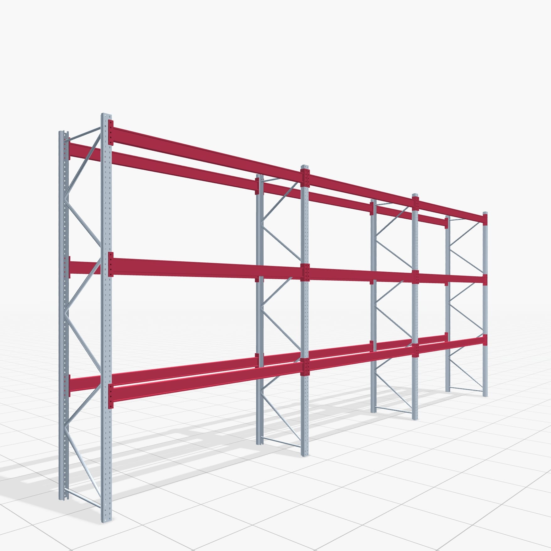Palettenregale PRX 1000, Europalette, H: 3.600 mm, B: 8.500 mm, Palettengewicht: 1.250 kg, Palettenplätze: 36