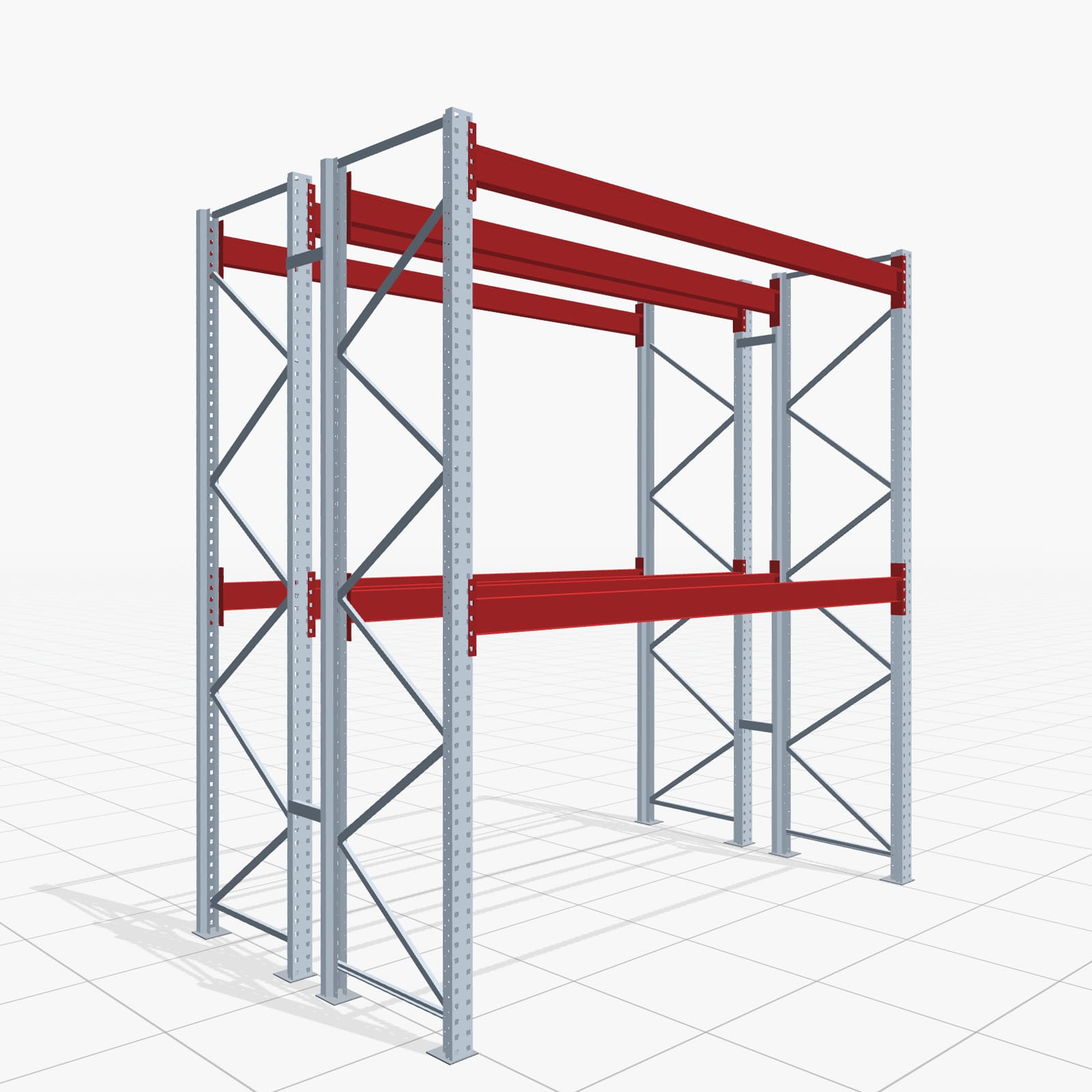 Palettenregale PRX 1000, Europalette, H: 3.100 mm, B: 2.900 mm, Palettengewicht: 750 kg, Palettenplätze: 18