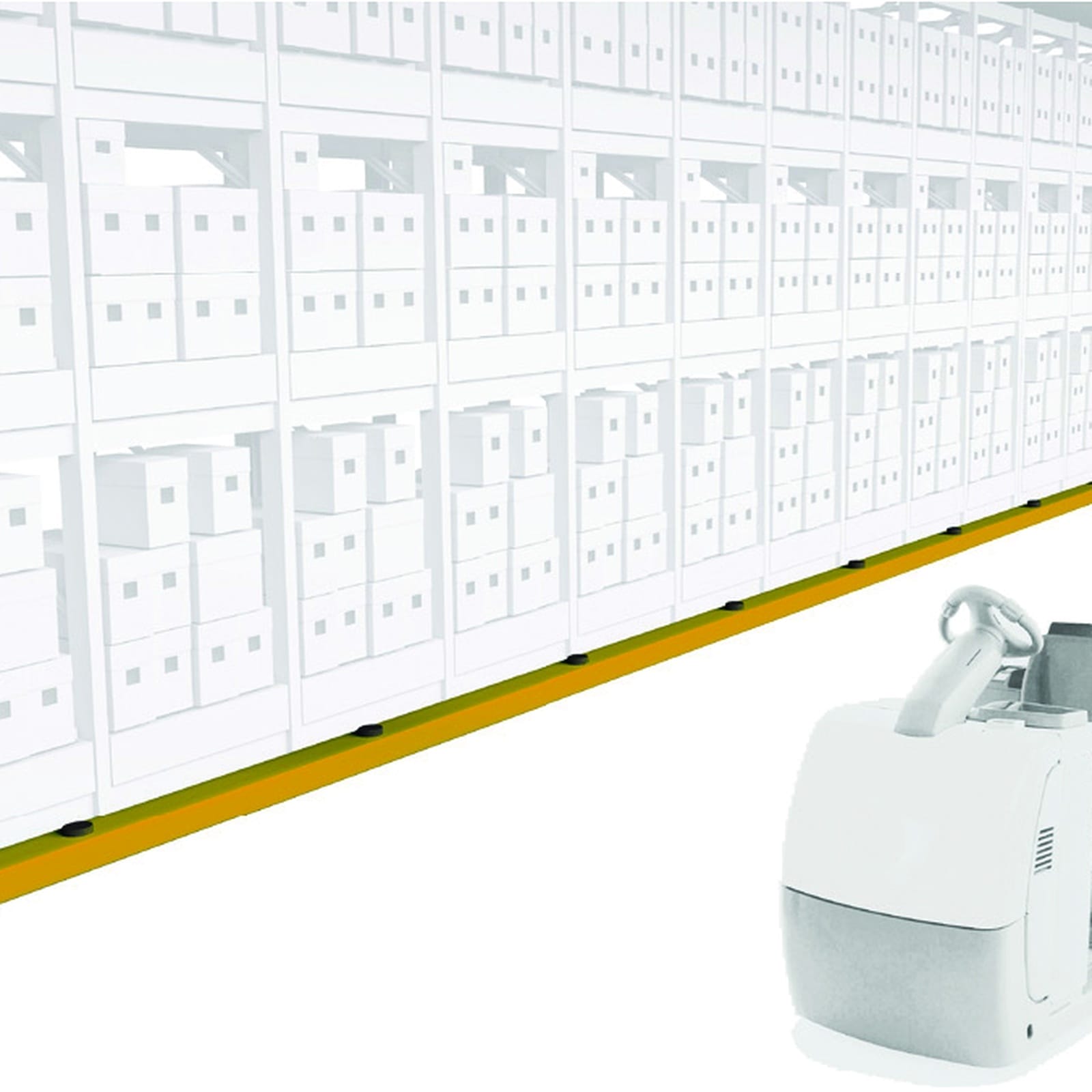 RMX Mammut Bodenbarriere Flex, 1,20 m Länge, gelb