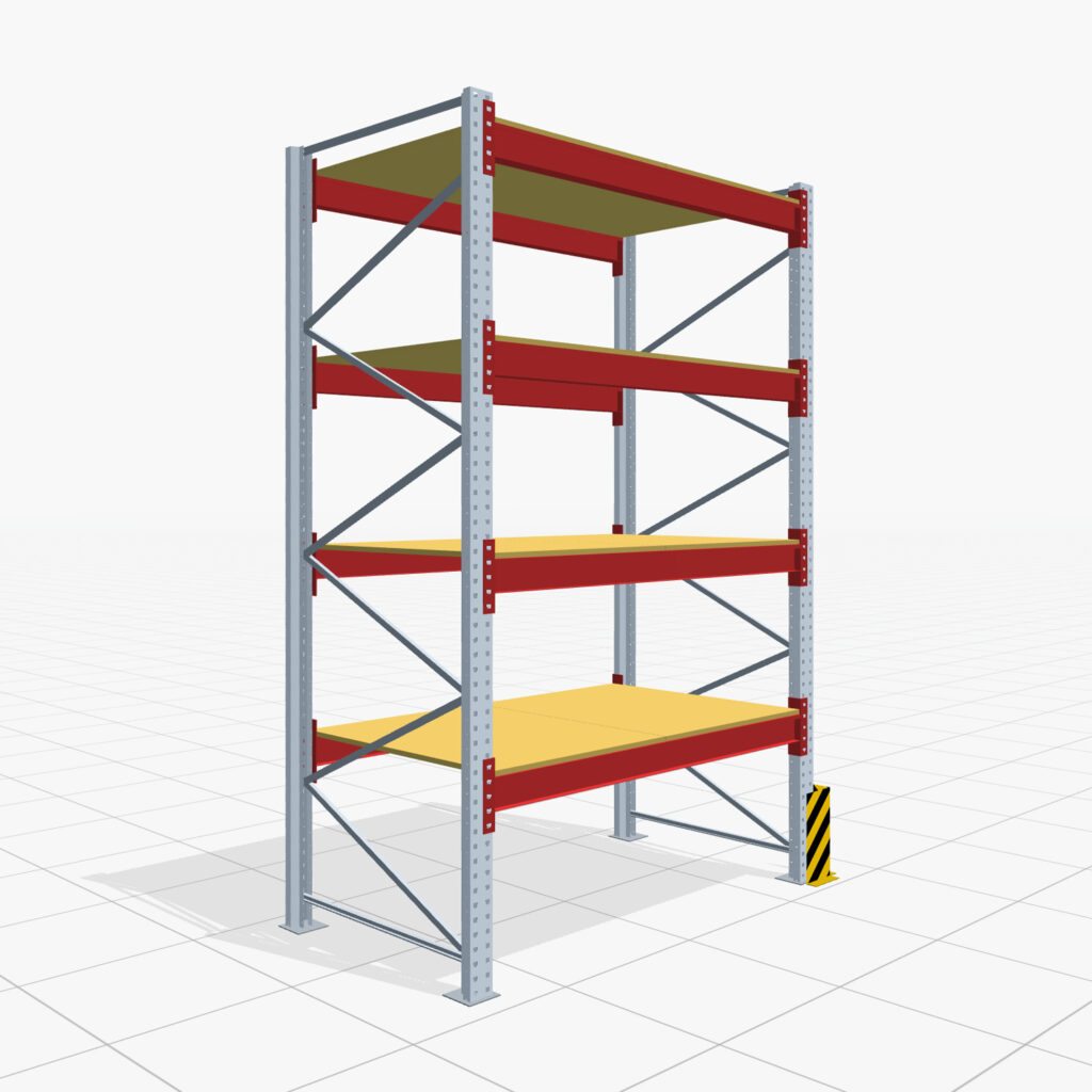 Palettenregale PRX 1000, Europalette, H: 3.100 mm, B: 2.000 mm, Palettengewicht: 750 kg, Palettenplätze: 10