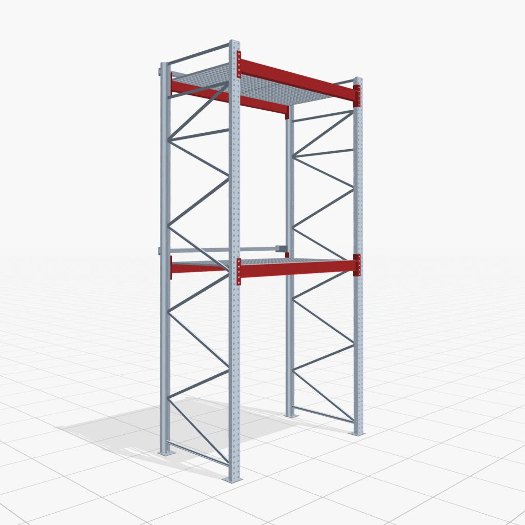 Palettenregale PRX 1000, Europalette, H: 4.100 mm, B: 2.000 mm, Palettengewicht: 500 kg, Palettenplätze: 6