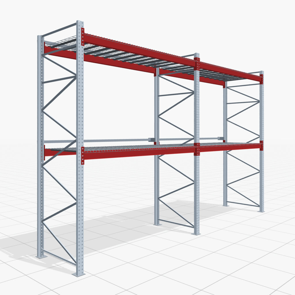Palettenregale PRX 1000, Europalette, H: 3.600 mm, B: 5.700 mm, Palettengewicht: 500 kg, Palettenplätze: 18