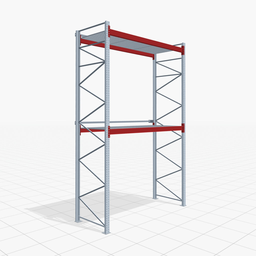 Palettenregale PRX 1000, Europalette, H: 4.600 mm, B: 2.900 mm, Palettengewicht: 500 kg, Palettenplätze: 9