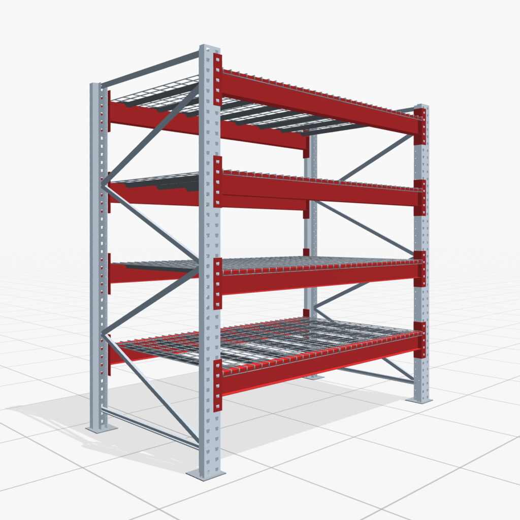 Palettenregale PRX 1000, Europalette, H: 2.100 mm, B: 2.000 mm, Palettengewicht: 1.000 kg, Palettenplätze: 10