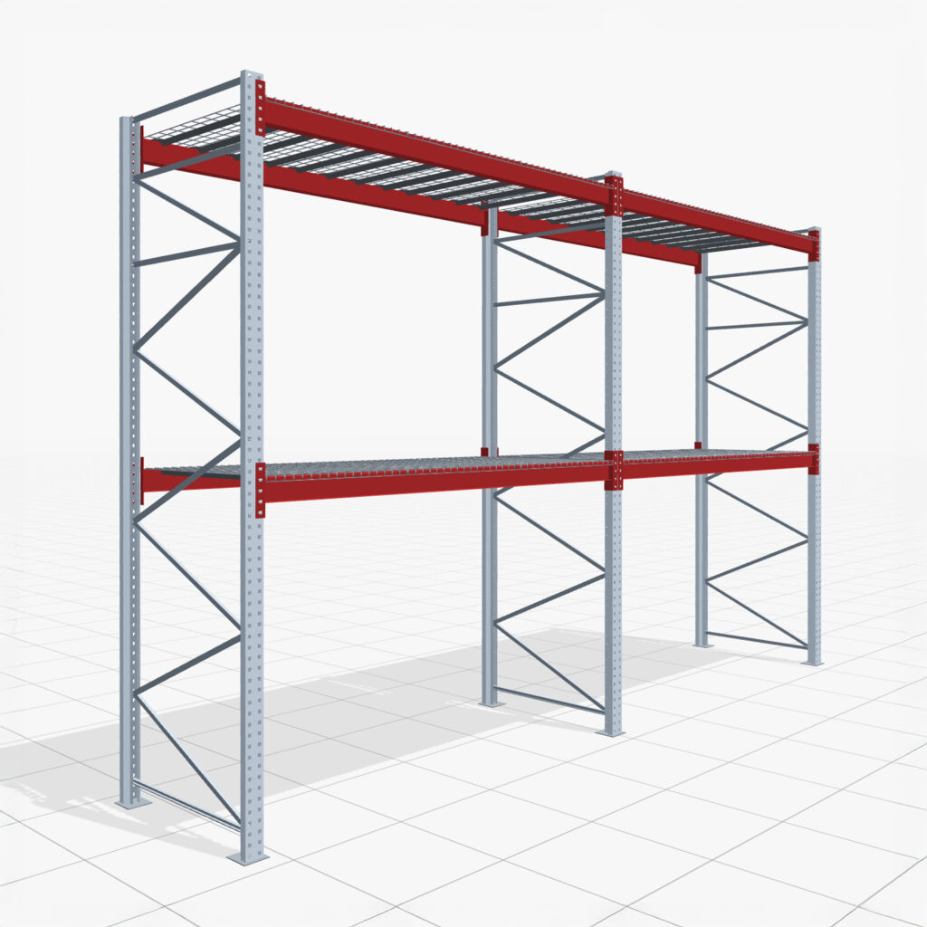 Palettenregale PRX 1000, Europalette, H: 3.600 mm, B: 5.700 mm, Palettengewicht: 500 kg, Palettenplätze: 18