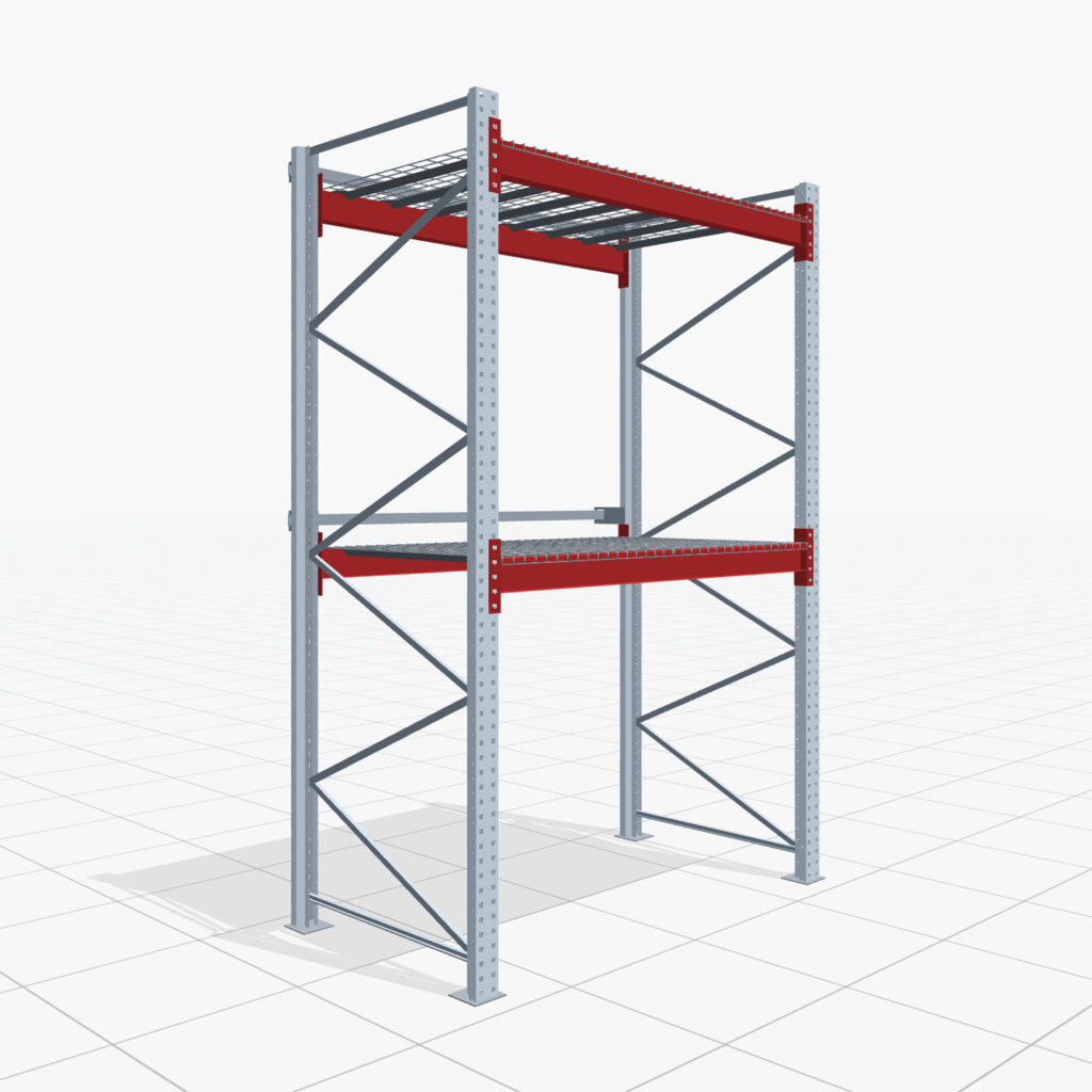 Palettenregale PRX 1000, Europalette, H: 3.100 mm, B: 2.000 mm, Palettengewicht: 500 kg, Palettenplätze: 6