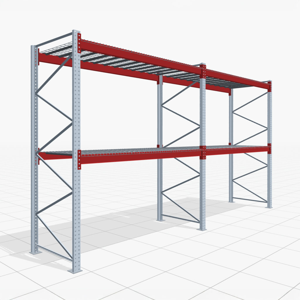 Palettenregale PRX 1000, Europalette, H: 3.100 mm, B: 5.700 mm, Palettengewicht: 750 kg, Palettenplätze: 18