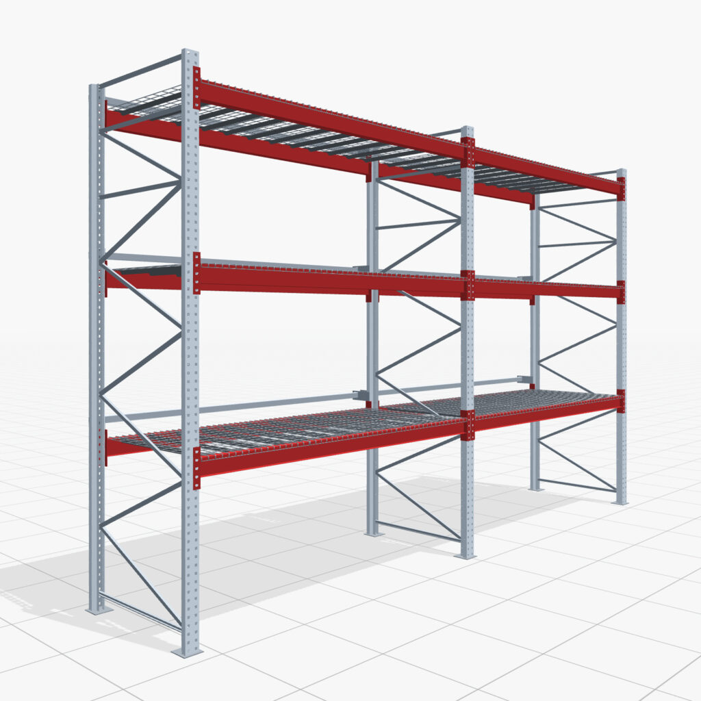 Palettenregale PRX 1000, Europalette, H: 3.600 mm, B: 5.700 mm, Palettengewicht: 750 kg, Palettenplätze: 24