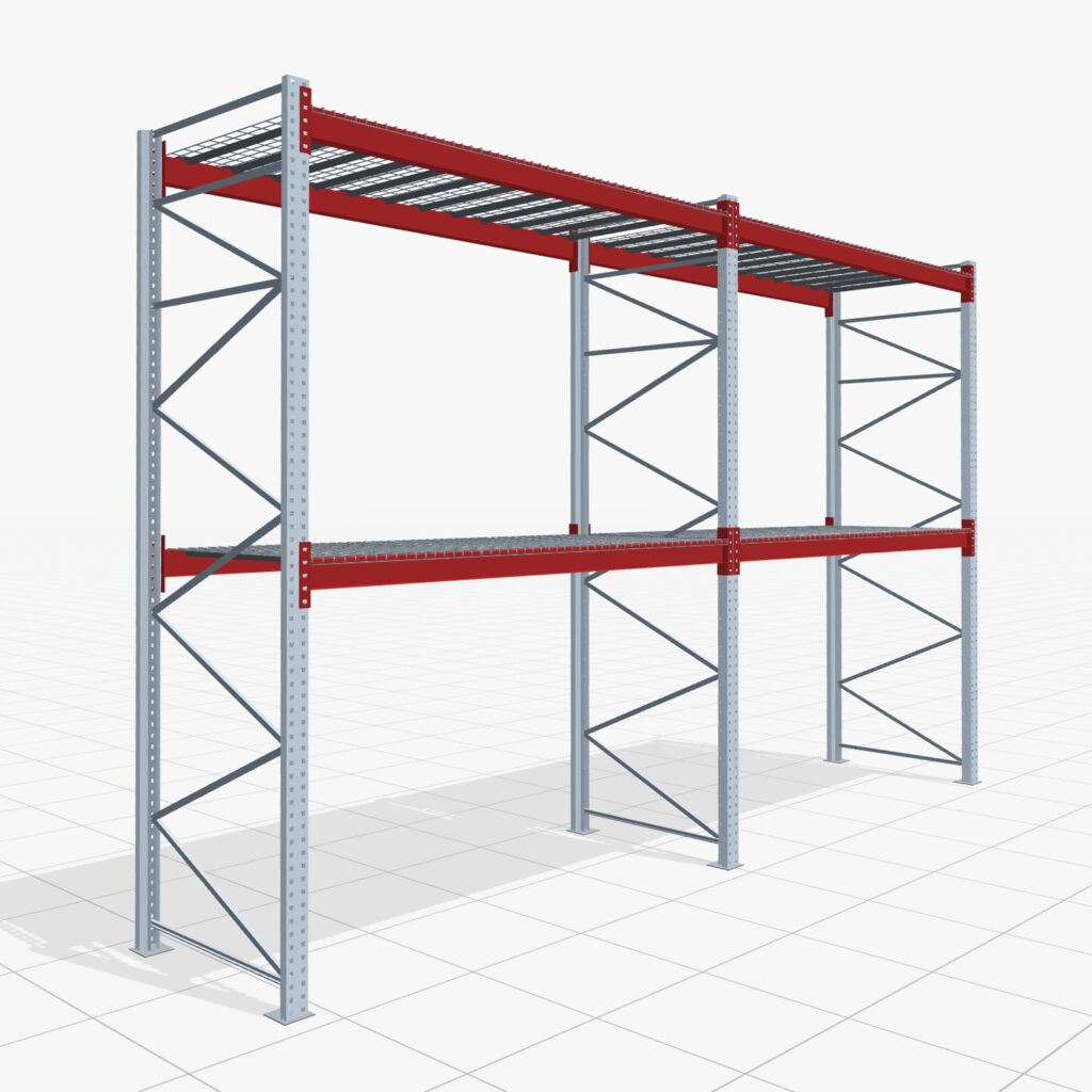 Palettenregale PRX 1000, Europalette, H: 3.600 mm, B: 5.700 mm, Palettengewicht: 750 kg, Palettenplätze: 18