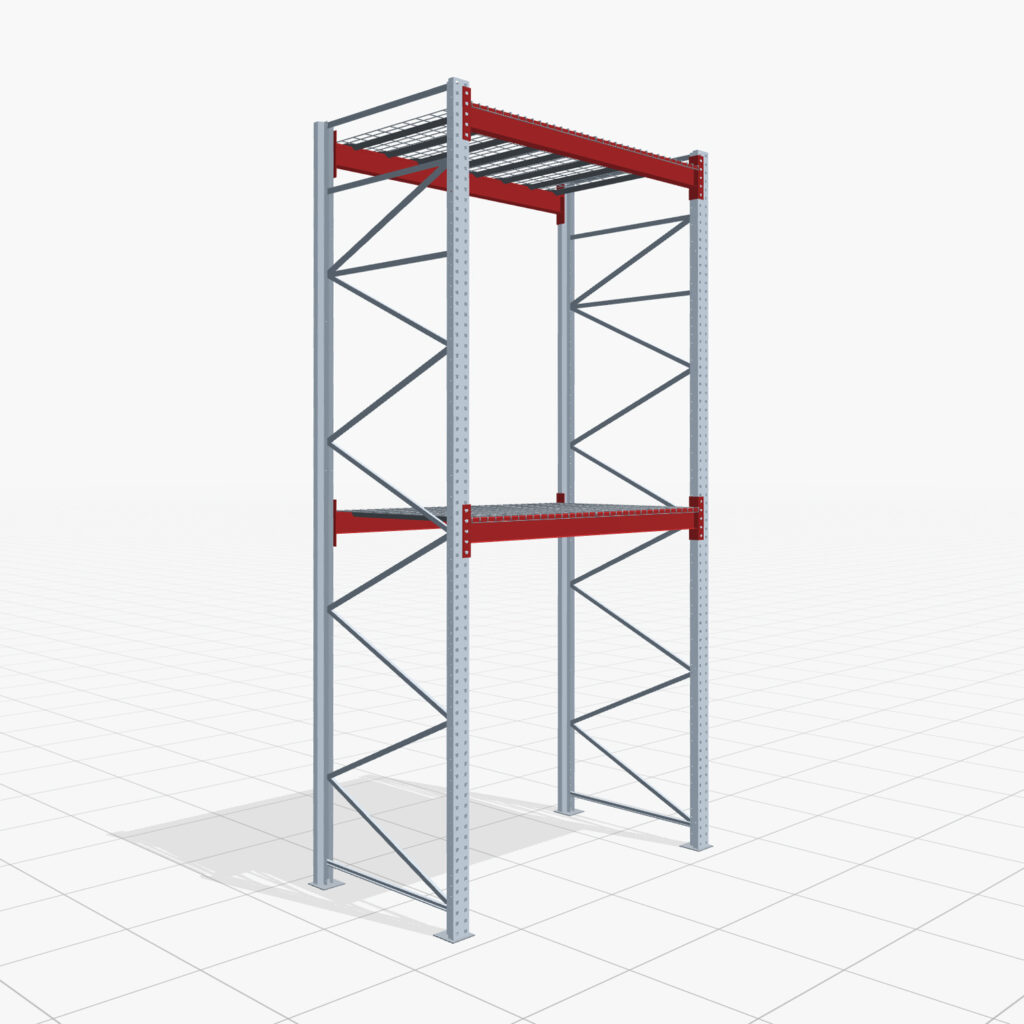 Palettenregale PRX 1000, Europalette, H: 4.100 mm, B: 2.000 mm, Palettengewicht: 750 kg, Palettenplätze: 6