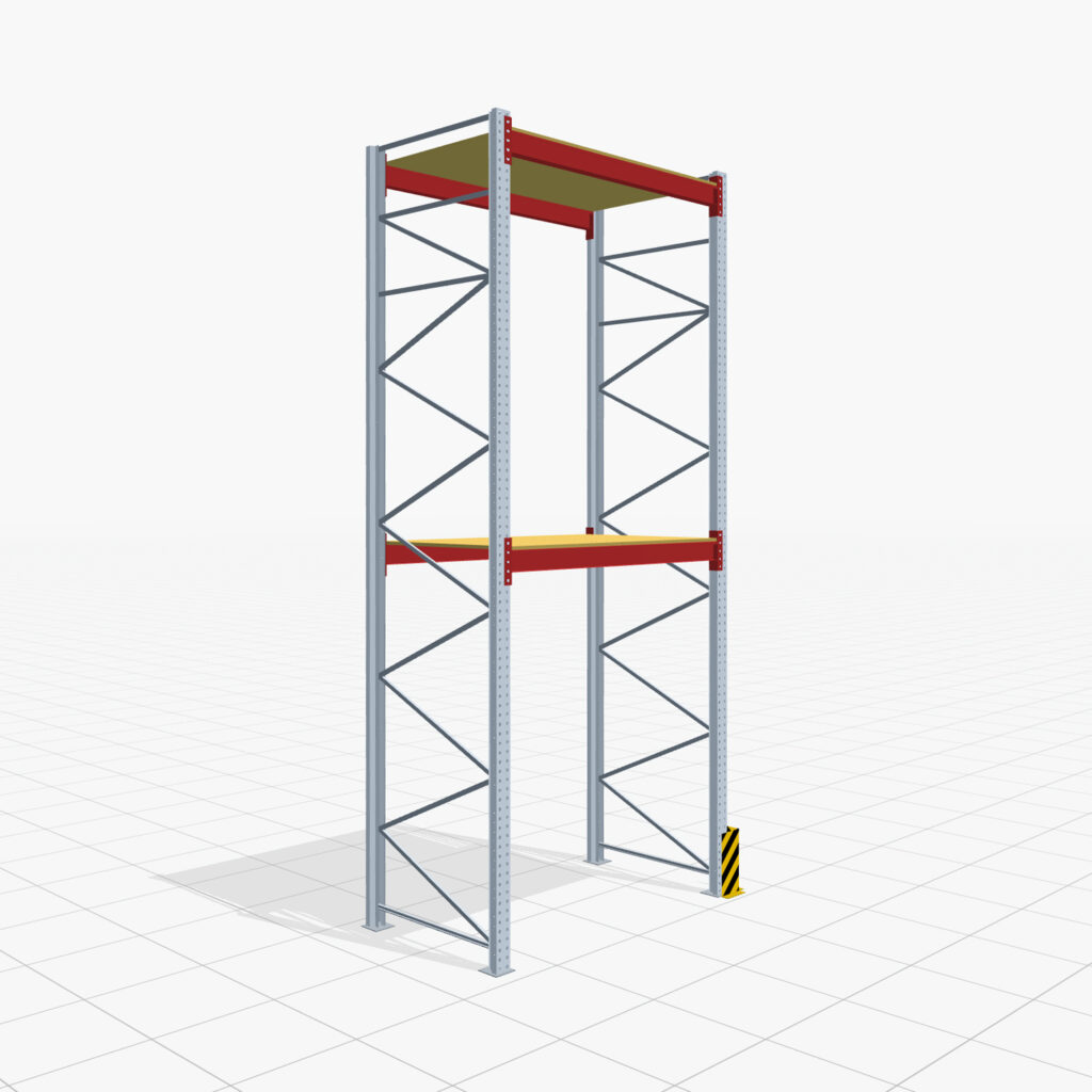 Palettenregale PRX 1000, Europalette, H: 4.600 mm, B: 2.000 mm, Palettengewicht: 1.000 kg, Palettenplätze: 6