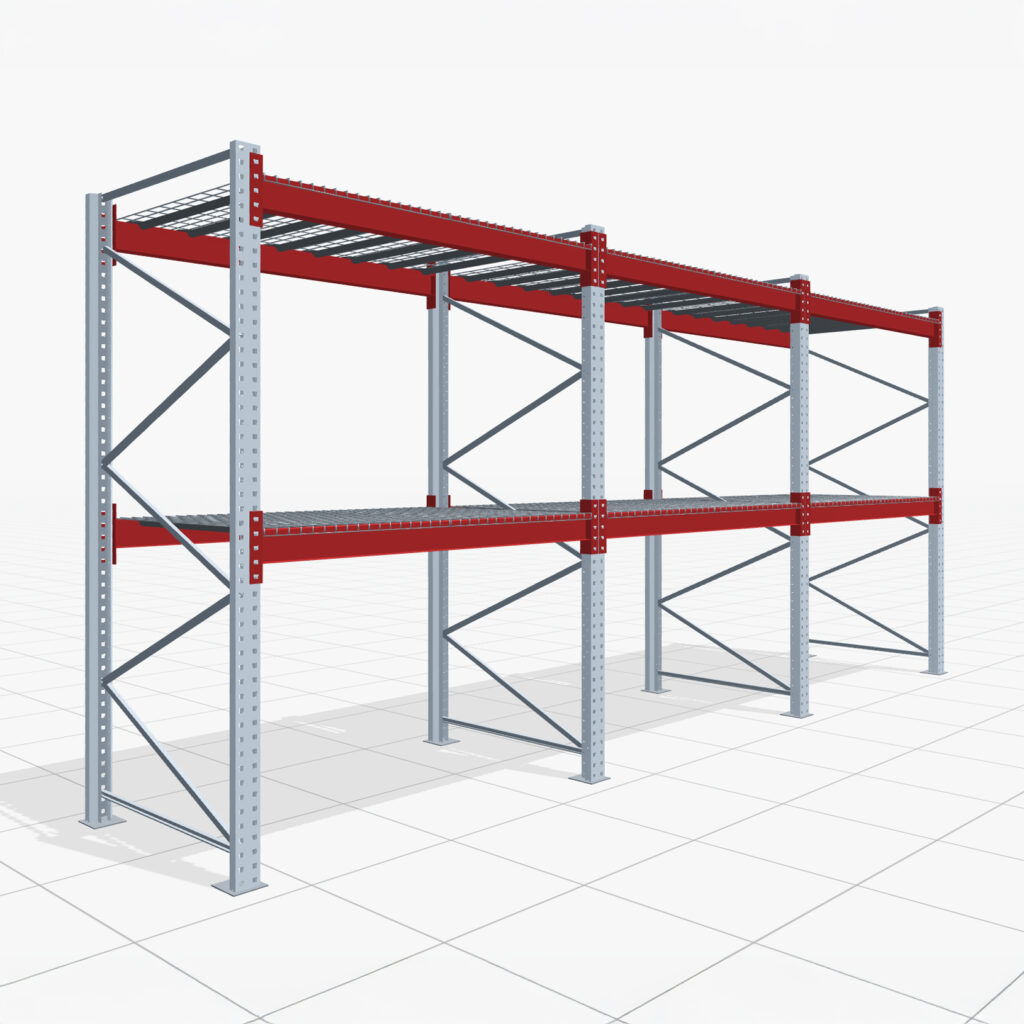 Palettenregale PRX 1000, Europalette, H: 2.600 mm, B: 5.800 mm, Palettengewicht: 500 kg, Palettenplätze: 18