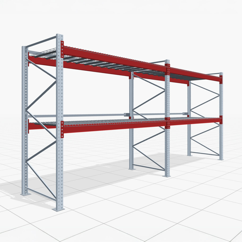 Palettenregale PRX 1000, Europalette, H: 2.600 mm, B: 5.700 mm, Palettengewicht: 750 kg, Palettenplätze: 18