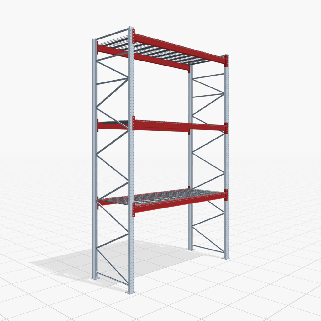Palettenregale PRX 1000, Europalette, H: 4.600 mm, B: 2.900 mm, Palettengewicht: 750 kg, Palettenplätze: 12