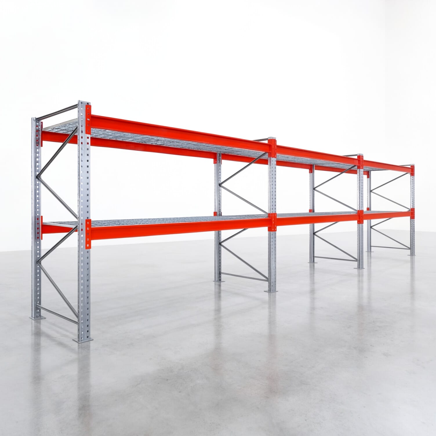 Palettenregale PRX 1000, Europalette, H: 2.100 mm, B: 8.500 mm, Palettengewicht: 1.000 kg, Palettenplätze: 27