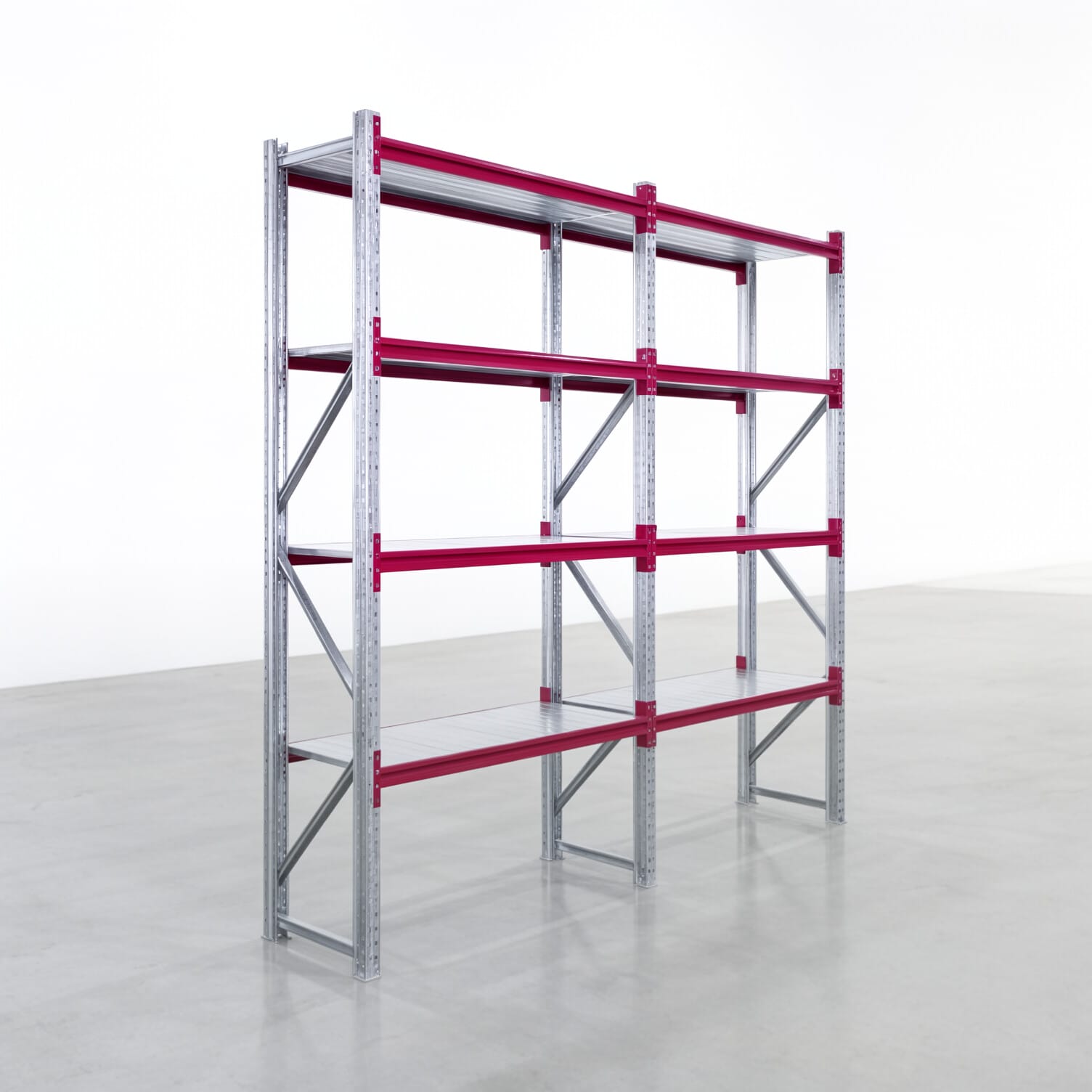 Weitspannregale WSX 5000, H: 3.000 mm, B: 3.187 mm mm, T: 600 mm, Ebenen: 5, Feldbreite: 1.500 mm, Auflage: Stahlboden