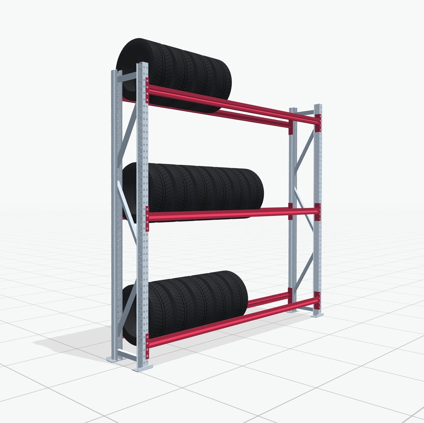 Reifenregale RSX 5000, H: 2.400 mm, B: 2.616 mm mm, T: 400 mm (13 - 15